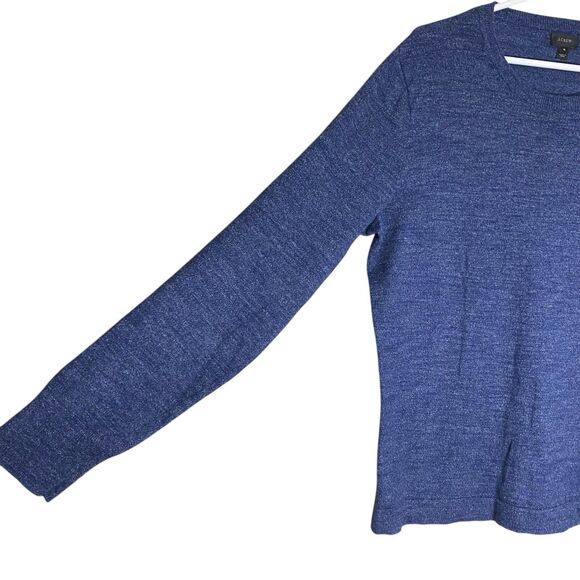 J Crew Sweater Mens Small Blue Crew Neck Pullover Lightweight Preppy Cotton Cozy - Picture 6 of 8